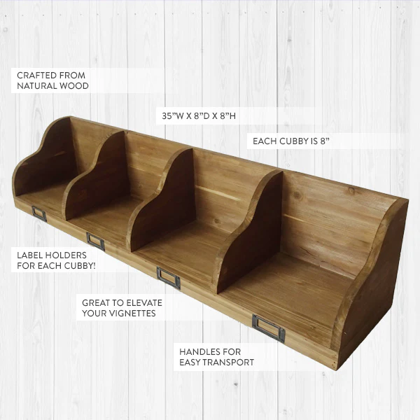 Apothecary Cubby Shelf Organizer