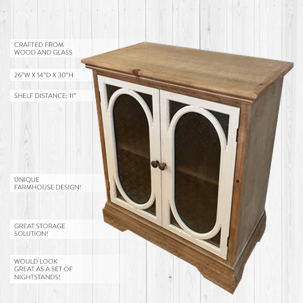 Two-Toned Wooden Storage Cabinet