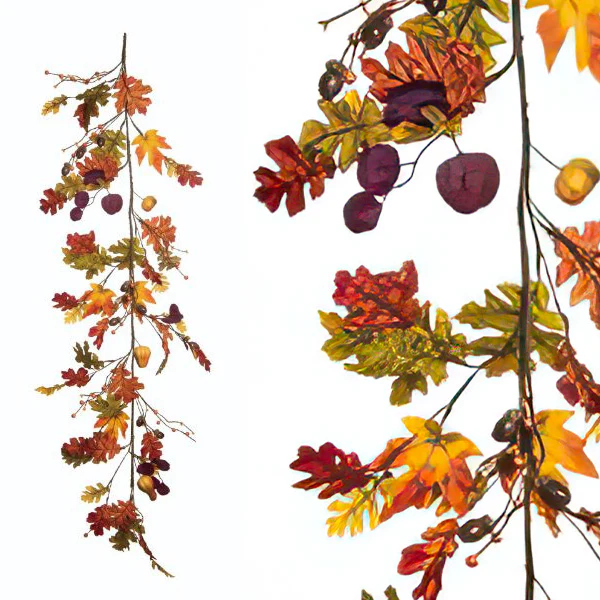 Assorted Fall Leaves Garland | Autumn Glow