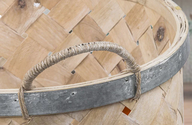 Woven Bamboo Baskets  Set of 2