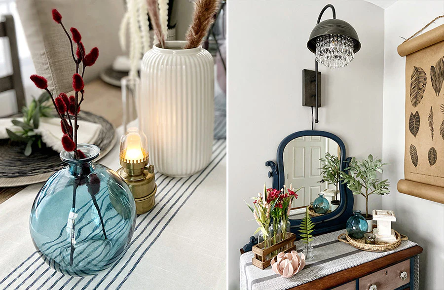 Round Tinted Demijohn Vase