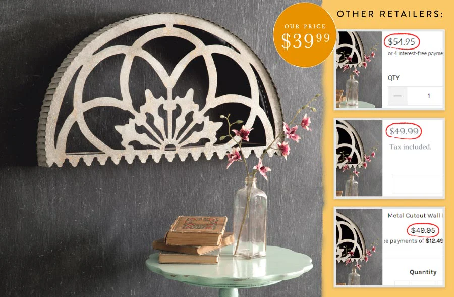 Ornate Metal Cutout Wall Arch