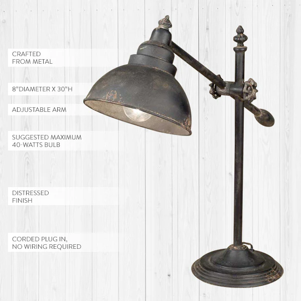 Adjustable Swing-Arm Task Lamp