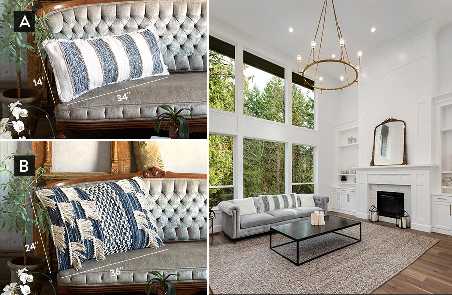 Boho Farmhouse Fringe Pillow, Pick Your Style