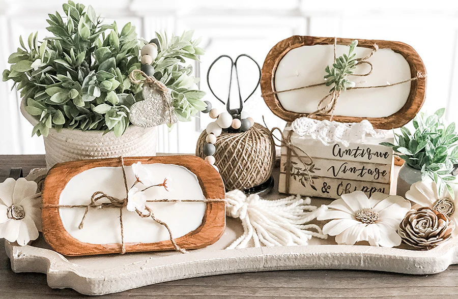 Handcrafted Dough Bowls, Set of 2