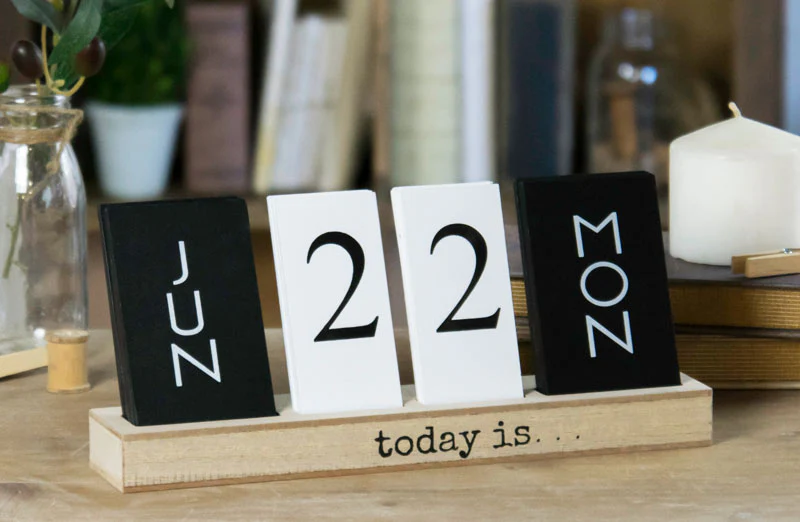 Wooden Block Perpetual Calendar