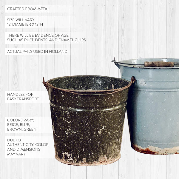 FOUND Vintage Dutch Pail