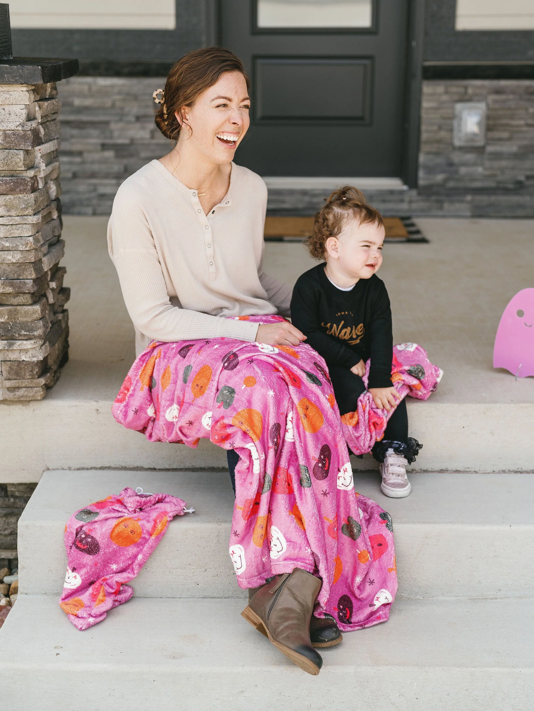 Happy Pumpkin 50x60 Blanket + Bag Set