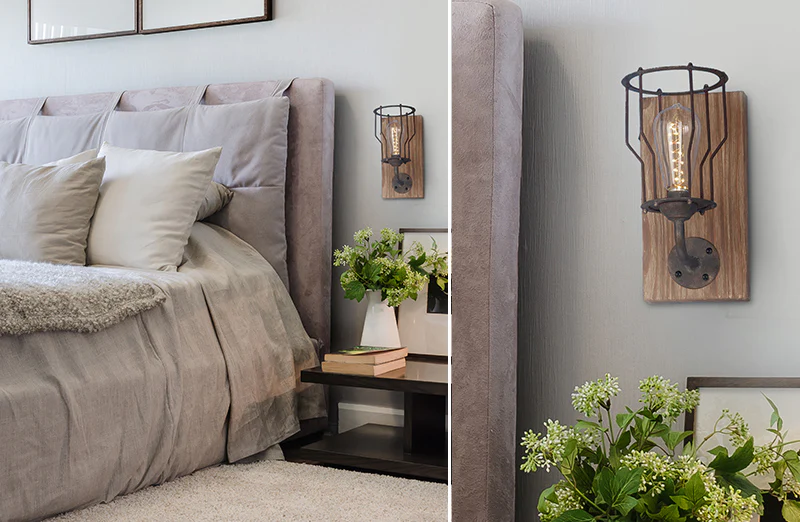 Rustic LED Wall Sconce