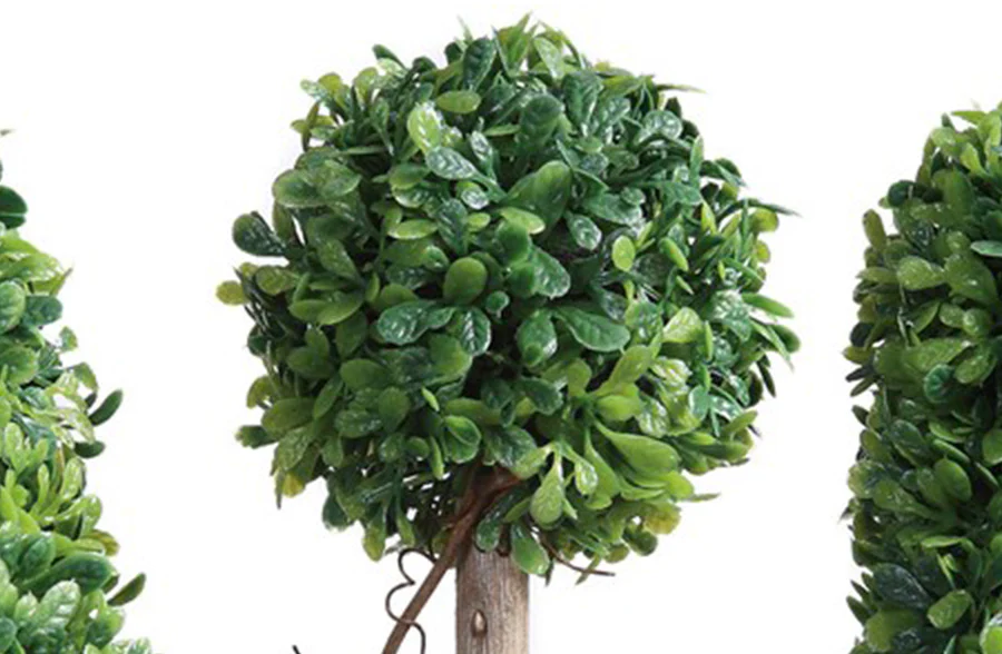 Potted Faux Topiaries, Set of 3