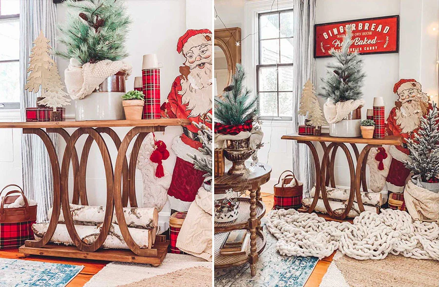 Organic Wood Console Table