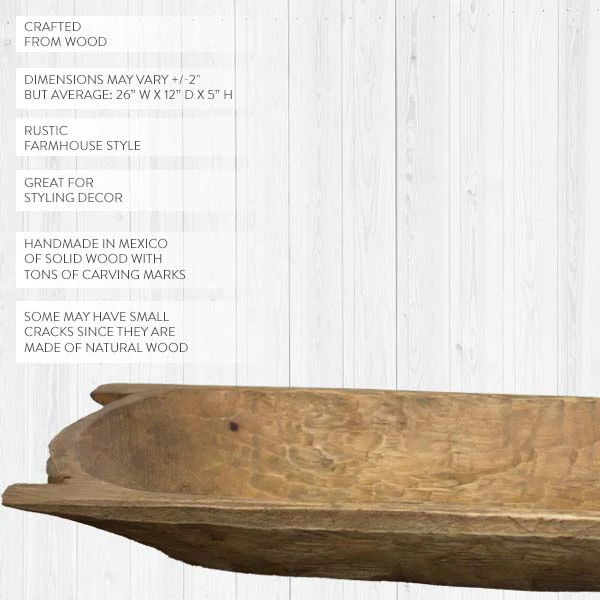 Large Handmade Dough Bowl