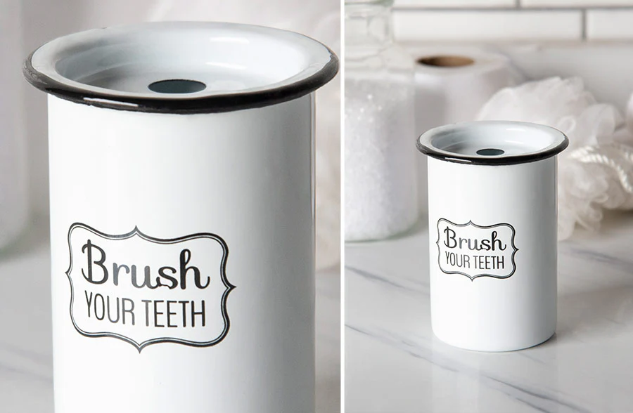 Enamel Toothbrush Holder