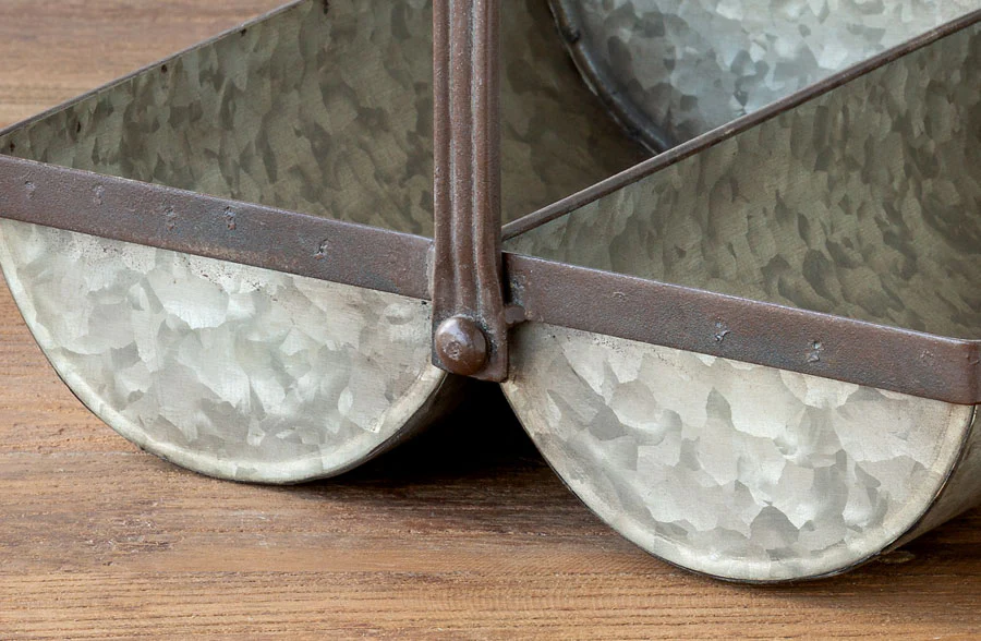 Galvanized Metal Trough Caddy