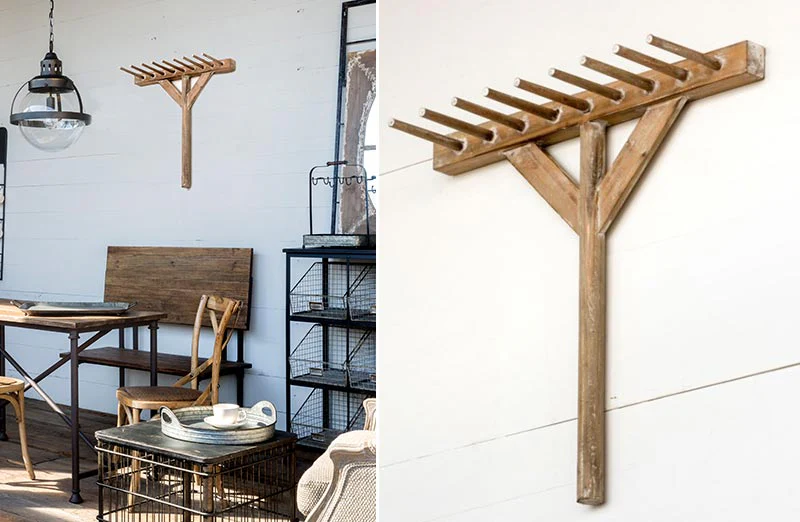 Wooden Rake Display Hanger