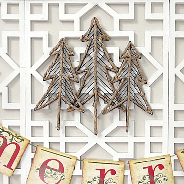 Triple Christmas Tree Silhouette Decor
