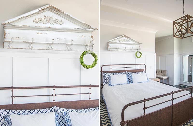 Architectural Salvage Pediment Relic with Hooks