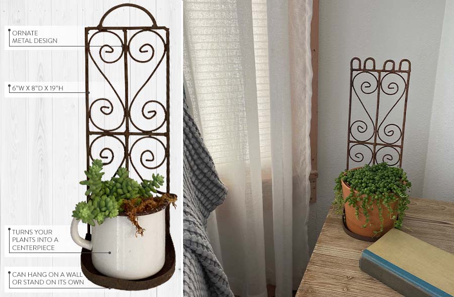 FOUND Rusted Iron Wall Sconces, Set of 2