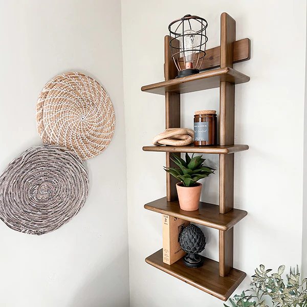 4 Tier Ladder Wall Shelf Unit