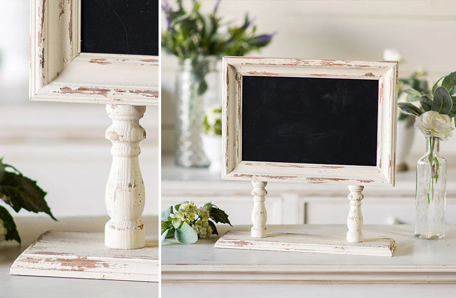 Chippy White Framed Standing Chalkboard