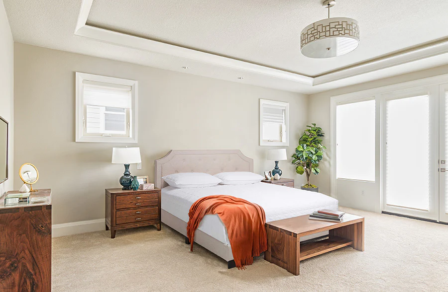 Scalloped Edge Fabric Queen Headboard/Frame, Pick Your Color