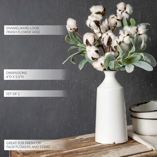 Milk Bottle Vase, Set of 2