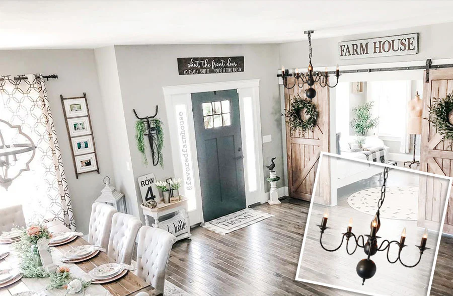 Black Iron Pendant Light