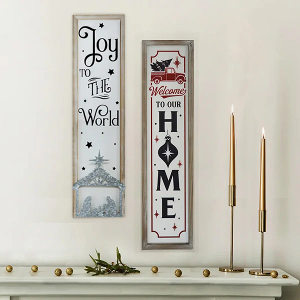 Antique Wooden Holiday Sign, Pick Your Style
