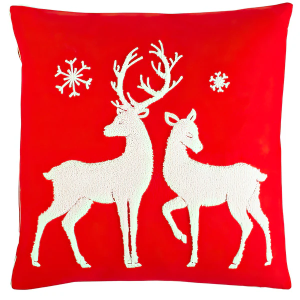 Red Reindeer Pillow