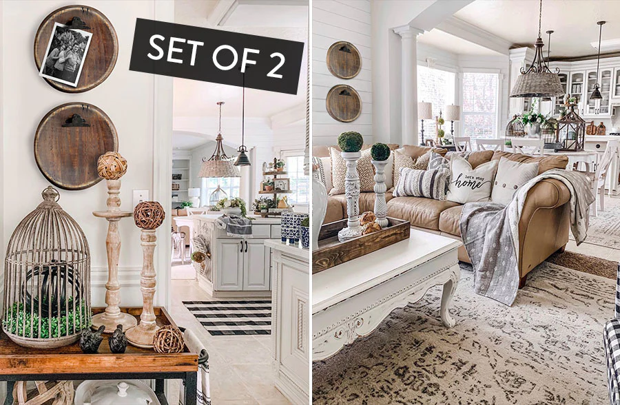 Barrel Top Hanging Photo Holder, Set of 2