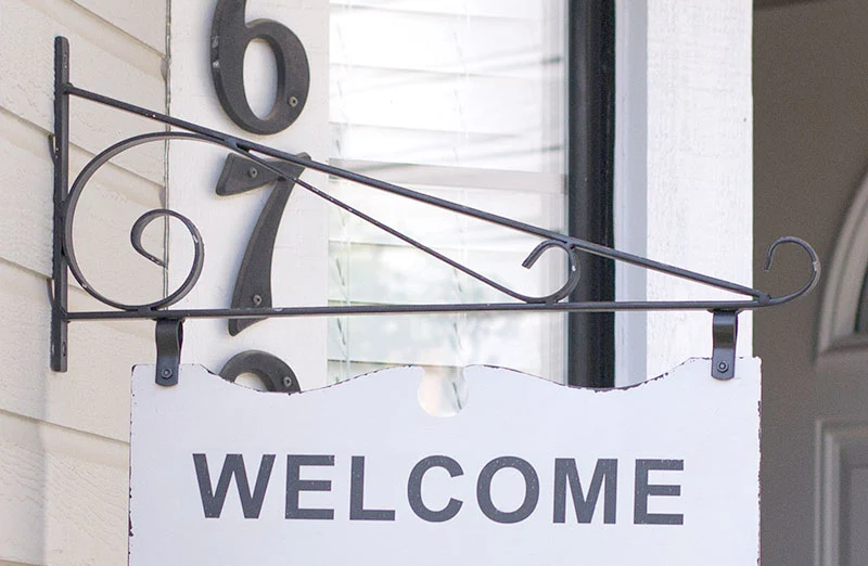 welcome to our porch Hanging sign