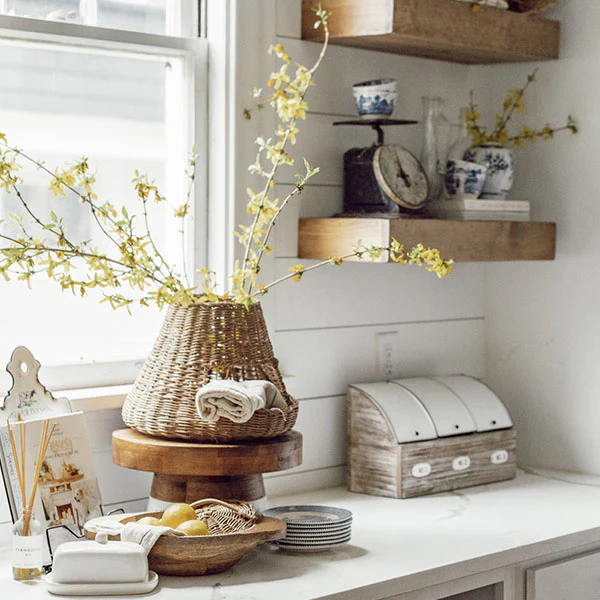Handwoven Wicker Vegetable Basket with Lid