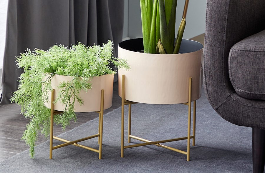 Enamel Standing Planter/Risers, Pick Your Color