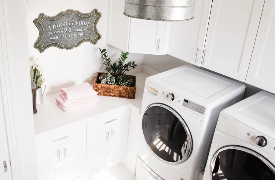 Ornate Vintage Laundry Room Sign
