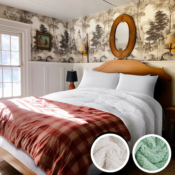 Cozy Sherpa Bedding Set, Pick Your Size/Color