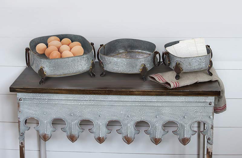 Galvanized Pot Set with Handles