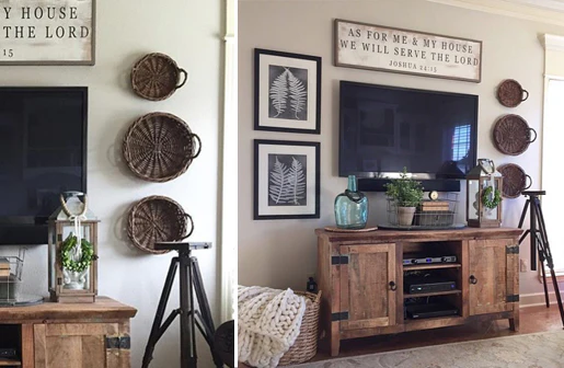 Round Willow Trays  Set of 3