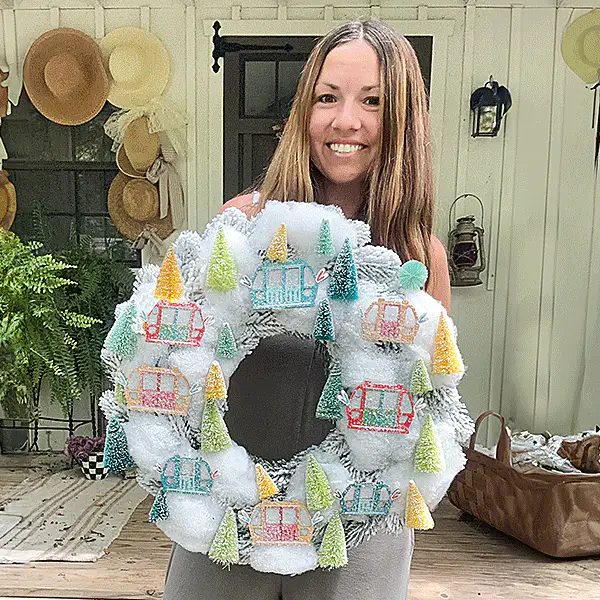 Light-Up Colorful Gondola Wreath