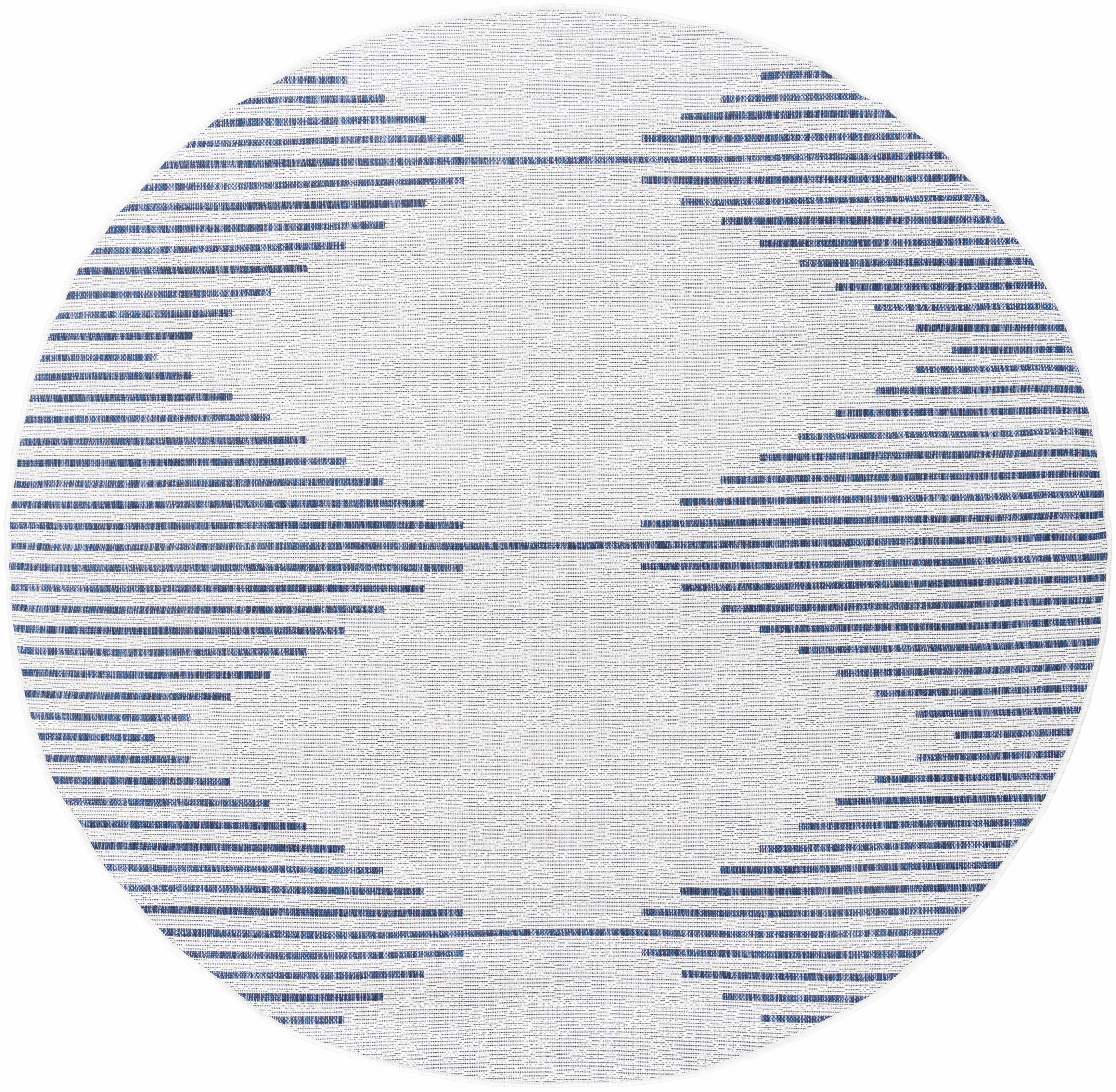 Blue and Cream Outdoor Rug