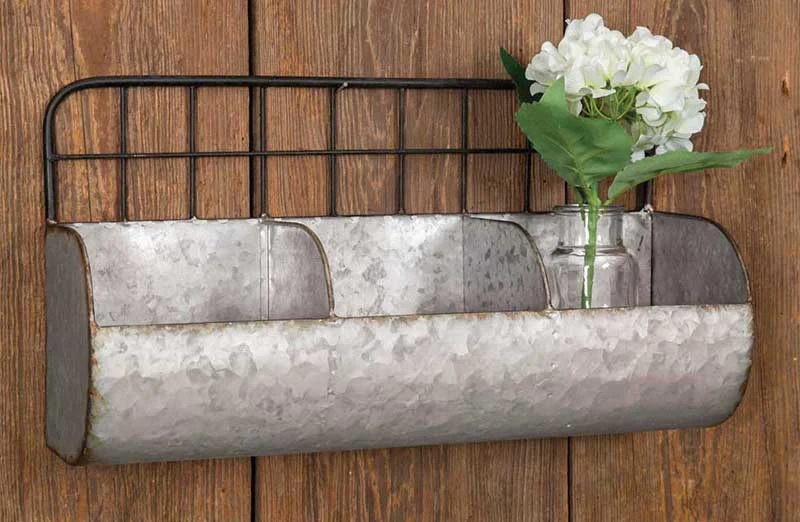 Hanging Galvanized Trough Shelf