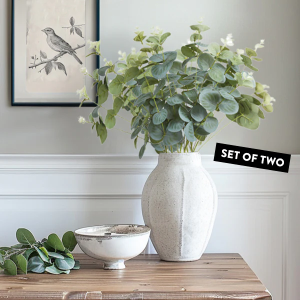 Faux Eucalyptus Plant, Set of 2