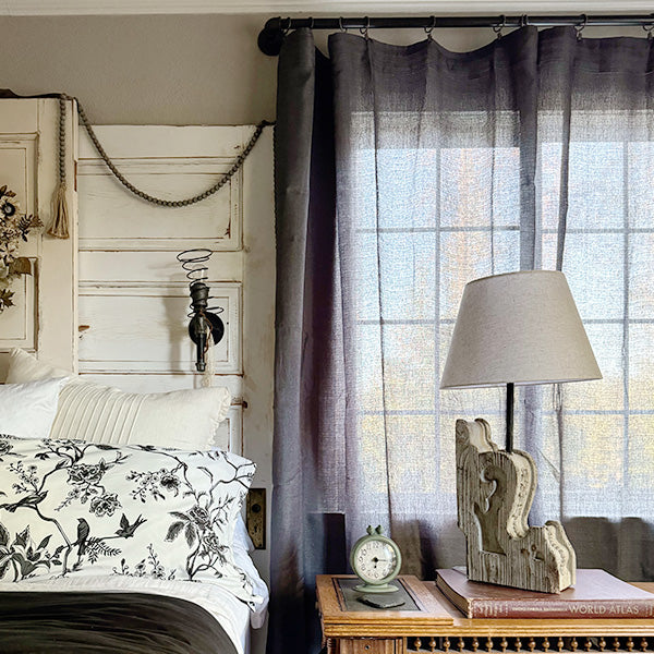 Faux Belgian Flax Solid Curtains