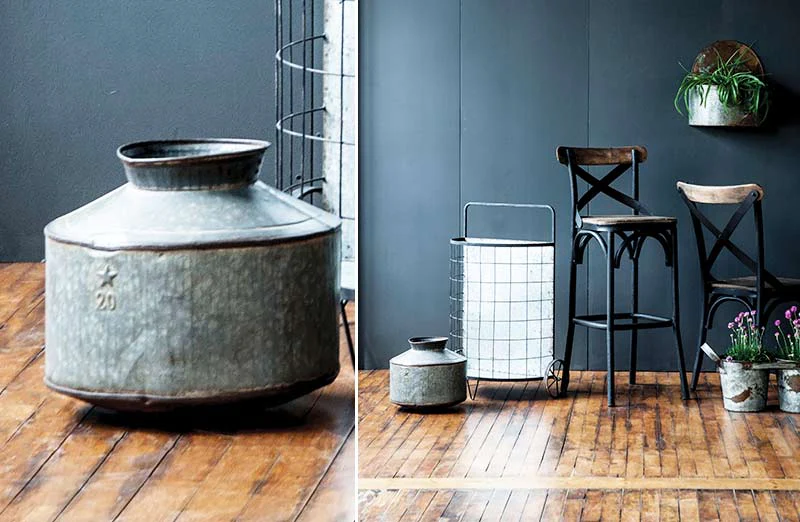 Vintage Inspired Zinc Water Pot