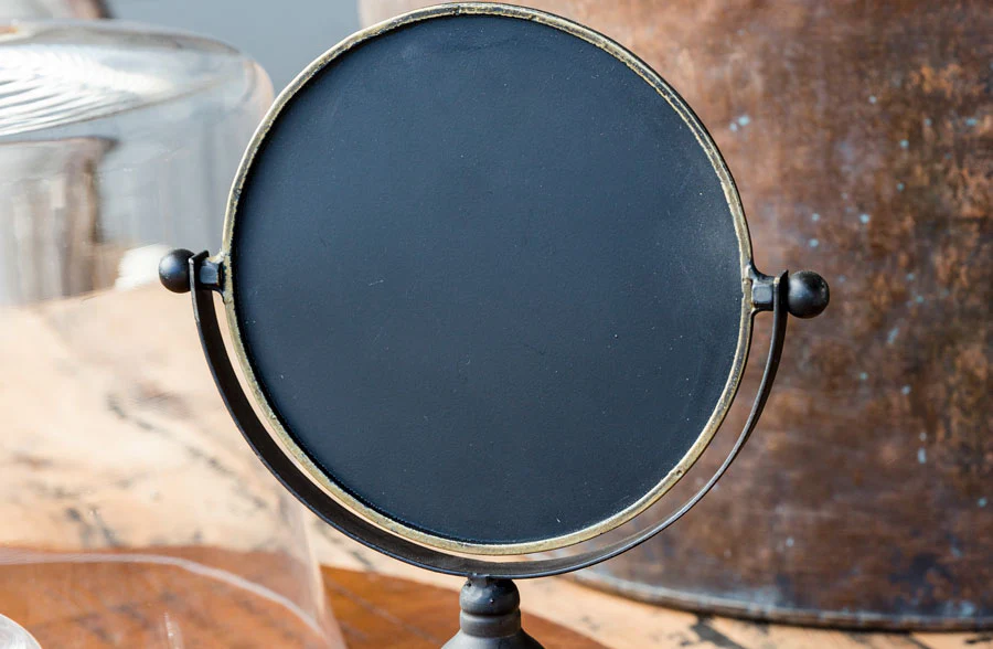 Round Blackboard Sign on Stand