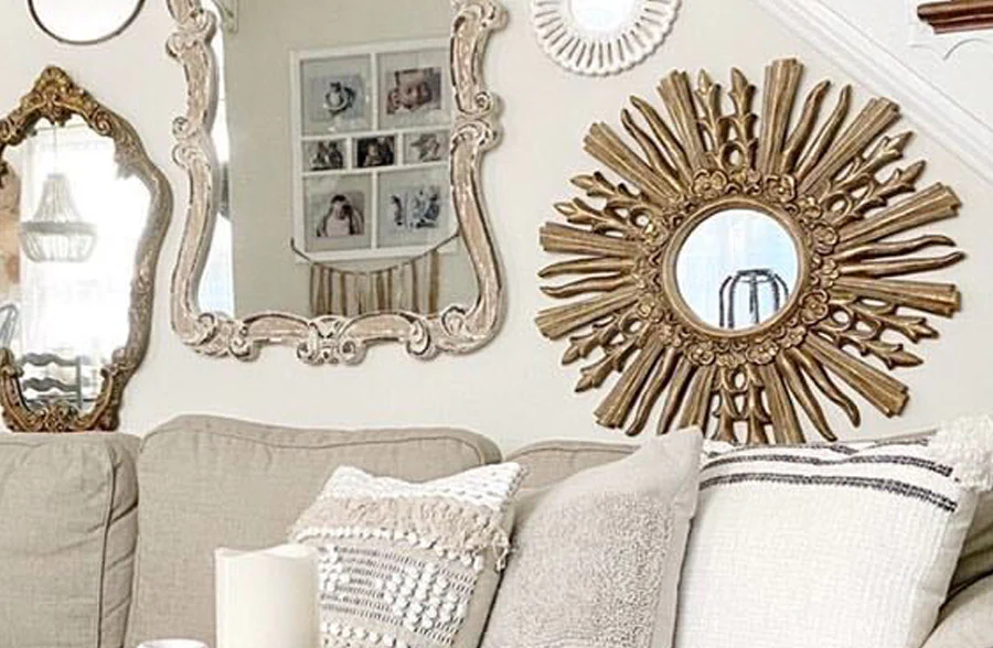 Antique Gold Sunburst Mirror