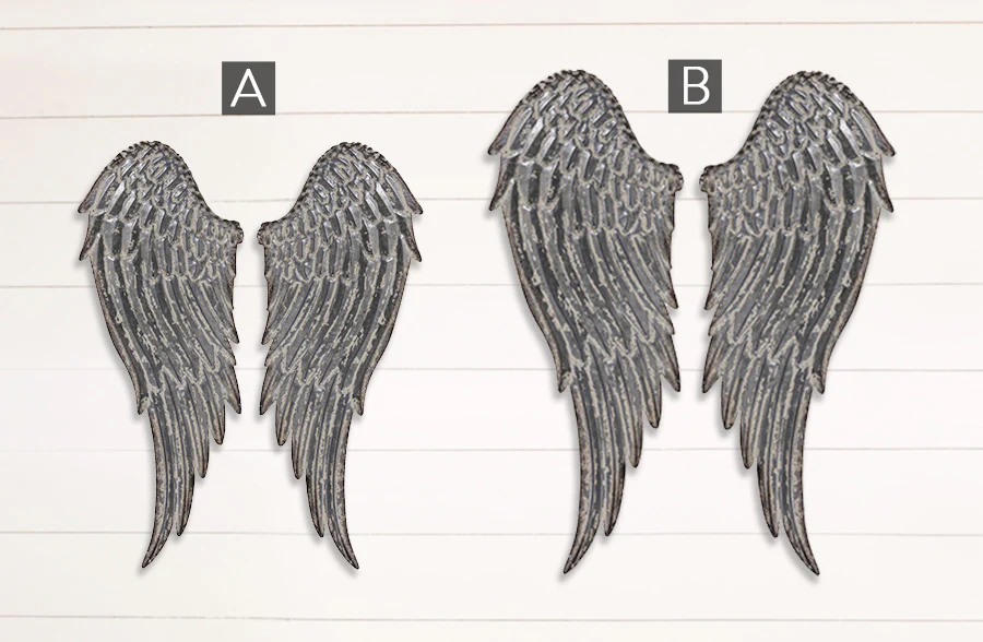 Metal Antique Angel Wings, Pick Your Size