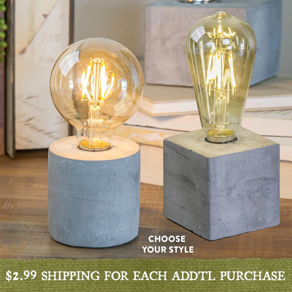 Cement Base Lamp, Pick Your Style