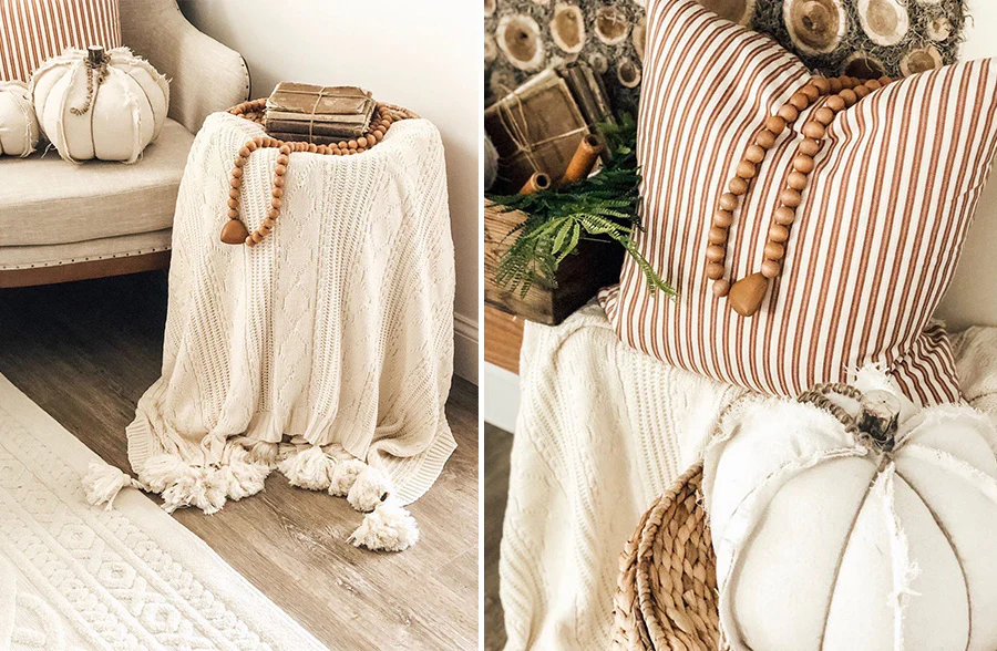 3 Foot Wooden Bead Garland Loop