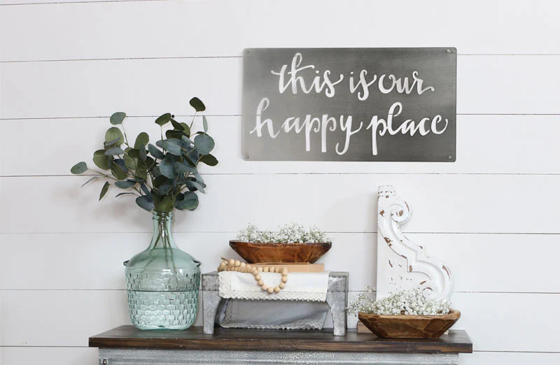 This Is Our Happy Place Metal Sign