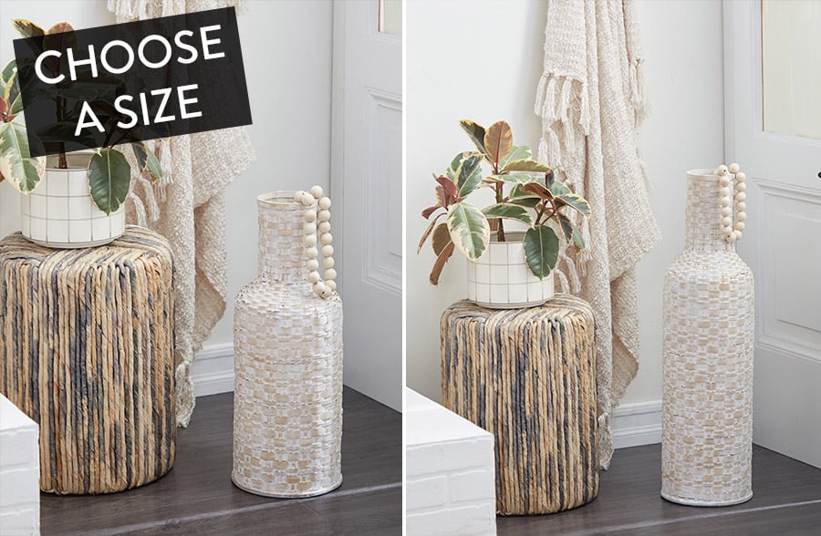 Textured Woven Vases, Pick Your Size